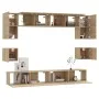 Set de muebles para TV 8 pzas madera contrachapada roble Sonoma de vidaXL, Muebles TV - Ref: Foro24-3114416, Precio: 276,10 €...