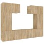 TV-Möbelset 6-teilig Sonoma-Eiche-Sperrholz von vidaXL, TV-Möbel - Ref: Foro24-3114456, Preis: 202,22 €, Rabatt: %