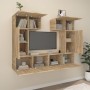 TV-Möbelset 6-teilig Sonoma-Eiche-Sperrholz von vidaXL, TV-Möbel - Ref: Foro24-3114456, Preis: 202,22 €, Rabatt: %