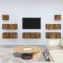 Set de muebles de TV 7 pzas madera contrachapada roble ahumado de vidaXL, Muebles TV - Ref: Foro24-3114547, Precio: 198,17 €,...