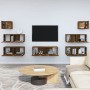 Set de muebles de TV 7 pzas madera contrachapada roble ahumado de vidaXL, Muebles TV - Ref: Foro24-3114547, Precio: 198,17 €,...