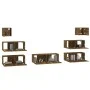 TV-Möbelset 7-teilig aus geräuchertem Eichensperrholz von vidaXL, TV-Möbel - Ref: Foro24-3114547, Preis: 195,35 €, Rabatt: %