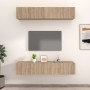 TV-Möbel 4 Einheiten Sonoma-Eichensperrholz 80x30x30 cm von vidaXL, TV-Möbel - Ref: Foro24-3114184, Preis: 151,95 €, Rabatt: %