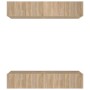 Muebles TV 4 uds madera contrachapada roble Sonoma 80x30x30 cm de vidaXL, Muebles TV - Ref: Foro24-3114184, Precio: 157,37 €,...