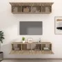 TV-Möbel 4 Einheiten Sonoma-Eichensperrholz 80x30x30 cm von vidaXL, TV-Möbel - Ref: Foro24-3114184, Preis: 147,92 €, Rabatt: %