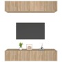 TV-Möbel 4 Einheiten Sonoma-Eichensperrholz 80x30x30 cm von vidaXL, TV-Möbel - Ref: Foro24-3114184, Preis: 151,95 €, Rabatt: %