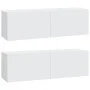 3-teiliges TV-Möbelset aus weißem Sperrholz von vidaXL, TV-Möbel - Ref: Foro24-3114318, Preis: 180,36 €, Rabatt: %