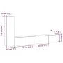 3-teiliges TV-Möbelset aus weißem Sperrholz von vidaXL, TV-Möbel - Ref: Foro24-3114318, Preis: 180,36 €, Rabatt: %