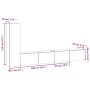 3-teiliges TV-Möbelset aus weißem Sperrholz von vidaXL, TV-Möbel - Ref: Foro24-3114318, Preis: 184,13 €, Rabatt: %