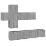 TV-Möbel-Set 7-tlg. Sonoma grau Sperrholz von vidaXL, TV-Möbel - Ref: Foro24-3114516, Preis: 191,86 €, Rabatt: %