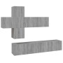TV-Möbel-Set 7-tlg. Sonoma grau Sperrholz von vidaXL, TV-Möbel - Ref: Foro24-3114516, Preis: 193,91 €, Rabatt: %