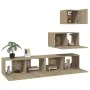 TV-Möbelset 4-teilig Sonoma-Eichensperrholz von vidaXL, TV-Möbel - Ref: Foro24-3114640, Preis: 120,50 €, Rabatt: %