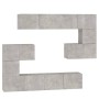 TV-Wandschrank aus betongrauem Sperrholz von vidaXL, TV-Möbel - Ref: Foro24-3114585, Preis: 257,61 €, Rabatt: %