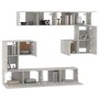 TV-Wandschrank aus betongrauem Sperrholz von vidaXL, TV-Möbel - Ref: Foro24-3114585, Preis: 257,61 €, Rabatt: %