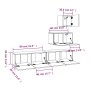 TV-Möbelset 4-teilig Sonoma-Eichensperrholz von vidaXL, TV-Möbel - Ref: Foro24-3114640, Preis: 121,82 €, Rabatt: %