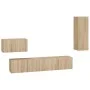 TV-Möbel-Set 4-tlg. Eiche Sperrholz Sonoma von vidaXL, TV-Möbel - Ref: Foro24-3114336, Preis: 142,49 €, Rabatt: %