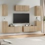 TV-Möbelset 7-teilig Sonoma-Eichensperrholz von vidaXL, TV-Möbel - Ref: Foro24-3114304, Preis: 249,27 €, Rabatt: %