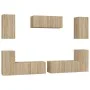 Set de muebles para TV 7 pzas madera contrachapada roble Sonoma de vidaXL, Muebles TV - Ref: Foro24-3114304, Precio: 253,40 €...