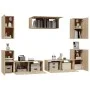 TV-Möbelset 7-teilig Sonoma-Eichensperrholz von vidaXL, TV-Möbel - Ref: Foro24-3114304, Preis: 249,02 €, Rabatt: %