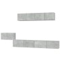 Set de muebles de TV 5 pzas madera contrachapada gris hormigón de vidaXL, Muebles TV - Ref: Foro24-3114433, Precio: 205,06 €,...