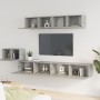 TV-Möbelset 5-teilig betongraues Sperrholz von vidaXL, TV-Möbel - Ref: Foro24-3114433, Preis: 198,44 €, Rabatt: %