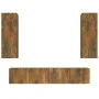 Set de muebles de TV 4 pzas madera contrachapada roble ahumado de vidaXL, Muebles TV - Ref: Foro24-3114203, Precio: 134,25 €,...
