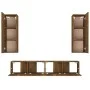 TV furniture set 4 pieces smoked oak plywood by vidaXL, TV Furniture - Ref: Foro24-3114203, Price: 134,25 €, Discount: %