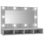 Möbel mit Spiegel und LED in der Farbe Grau Sonoma 90x31,5x62 cm von vidaXL, Badezimmerwaschtische - Ref: Foro24-820458, Prei...