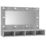 Mueble con espejo y LED color gris Sonoma 90x31,5x62 cm de vidaXL, Tocadores de baño - Ref: Foro24-820458, Precio: 62,15 €, D...