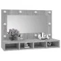 Mueble con espejo y LED color gris Sonoma 90x31,5x62 cm de vidaXL, Tocadores de baño - Ref: Foro24-820458, Precio: 62,15 €, D...