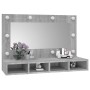 Möbel mit Spiegel und LED in der Farbe Grau Sonoma 90x31,5x62 cm von vidaXL, Badezimmerwaschtische - Ref: Foro24-820458, Prei...