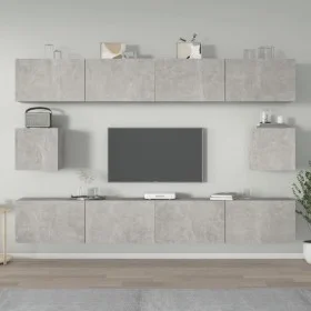 Set de muebles de TV 6 pzas madera contrachapada gris hormigón de vidaXL, Muebles TV - Ref: Foro24-3114369, Precio: 216,20 €,...
