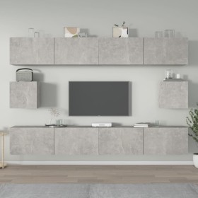 TV-Möbelset 6-teilig Sperrholz grau Beton von vidaXL, TV-Möbel - Ref: Foro24-3114369, Preis: 219,72 €, Rabatt: %