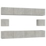 Set de muebles de TV 6 pzas madera contrachapada gris hormigón de vidaXL, Muebles TV - Ref: Foro24-3114369, Precio: 224,49 €,...