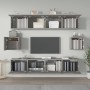 TV-Möbelset 6-teilig betongraues Sperrholz von vidaXL, TV-Möbel - Ref: Foro24-3114361, Preis: 199,59 €, Rabatt: %