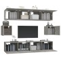 TV-Möbelset 6-teilig betongraues Sperrholz von vidaXL, TV-Möbel - Ref: Foro24-3114361, Preis: 199,59 €, Rabatt: %