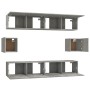 TV-Möbelset 6-teilig betongraues Sperrholz von vidaXL, TV-Möbel - Ref: Foro24-3114361, Preis: 199,59 €, Rabatt: %