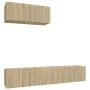Set de muebles para TV 3 pzas madera contrachapada roble sonoma de vidaXL, Muebles TV - Ref: Foro24-3114472, Precio: 119,90 €...