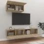 Set de muebles para TV 3 pzas madera contrachapada roble sonoma de vidaXL, Muebles TV - Ref: Foro24-3114472, Precio: 119,90 €...