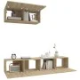 Set de muebles para TV 3 pzas madera contrachapada roble sonoma de vidaXL, Muebles TV - Ref: Foro24-3114472, Precio: 119,90 €...