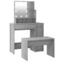 LED vanity set in gray Sonoma plywood by vidaXL, Bedroom Dressers - Ref: Foro24-3114121, Price: 115,47 €, Discount: %