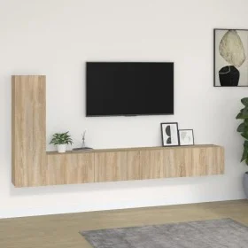 TV-Möbelset 3-teilig Sonoma-Eiche-Sperrholz von vidaXL, TV-Möbel - Ref: Foro24-3114320, Preis: 147,90 €, Rabatt: %
