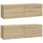 TV-Möbelset 3-teilig Sonoma-Eiche-Sperrholz von vidaXL, TV-Möbel - Ref: Foro24-3114320, Preis: 147,90 €, Rabatt: %