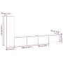 TV-Möbelset 3-teilig Sonoma-Eiche-Sperrholz von vidaXL, TV-Möbel - Ref: Foro24-3114320, Preis: 147,90 €, Rabatt: %