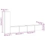 TV-Möbelset 3-teilig Sonoma-Eiche-Sperrholz von vidaXL, TV-Möbel - Ref: Foro24-3114320, Preis: 150,48 €, Rabatt: %