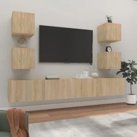 TV-Möbelset 6-teilig Sonoma-Eiche-Sperrholz von vidaXL, TV-Möbel - Ref: Foro24-3114264, Preis: 171,30 €, Rabatt: %