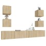 TV-Möbelset 6-teilig Sonoma-Eiche-Sperrholz von vidaXL, TV-Möbel - Ref: Foro24-3114264, Preis: 174,41 €, Rabatt: %