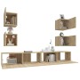 TV-Möbelset 6-teilig Sonoma-Eiche-Sperrholz von vidaXL, TV-Möbel - Ref: Foro24-3114264, Preis: 174,41 €, Rabatt: %
