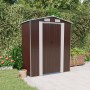 Verzinkter Stahl Gartenhaus dunkelbraun 192x108x223 cm von vidaXL, Schuppen - Ref: Foro24-319273, Preis: 214,36 €, Rabatt: %