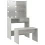 Toilettenmöbel-Set mit LED-Beleuchtung, Sperrholz in Grau-Betonoptik. von vidaXL, Schlafzimmerkommoden - Ref: Foro24-3114110,...